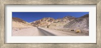 Framed Road passing through mountains, Artist's Drive, Death Valley National Park, California, USA