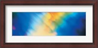 Framed Abstract in Yellow and Blue