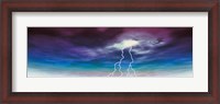 Framed Colored stormy sky w/ angry lightning