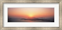 Framed Sunset Santorini Island Greece