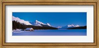 Framed Maligne Lake & Canadian Rockies Alberta Canada