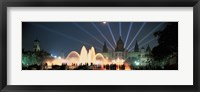 Framed Barcelona, Spain Lit Up at Night