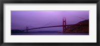 Framed Suspension bridge across the sea, Golden Gate Bridge, San Francisco, Marin County, California, USA