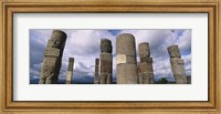 Framed Low angle view of clouds over statues, Atlantes Statues, Temple of Quetzalcoatl, Tula, Hidalgo State, Mexico