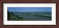 Framed River flowing through a landscape, Mississippi River, Marquette, Prairie Du Chien, Wisconsin-Iowa, USA