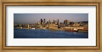 Framed Harbor with the city skyline, Montreal, Quebec, Canada