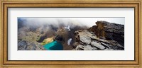 Framed High angle view of a lake, Continental Divide, US Glacier National Park, Montana, USA