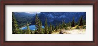 Framed High angle view of a lake, Grinnell Lake, US Glacier National Park, Montana, USA