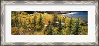 Framed High angle view of a lake, Iceberg Lake, US Glacier National Park, Montana, USA