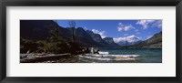 Framed St. Mary Lake, US Glacier National Park, Montana