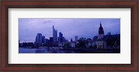 Framed City at the waterfront, Main River, Frankfurt Cathedral, Frankfurt, Hesse, Germany
