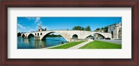 Framed Bridge across a river, Pont Saint-Benezet, Rhone River, Avignon, Vaucluse, Provence-Alpes-Cote d'Azur, France