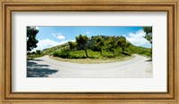 Framed Curve in the road, Bouches-Du-Rhone, Provence-Alpes-Cote d'Azur, France