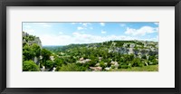 Framed High angle view of limestone hills with houses, Les Baux-de-Provence, Bouches-Du-Rhone, Provence-Alpes-Cote d'Azur, France