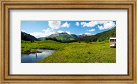 Framed Man camping along Slate River, Crested Butte, Gunnison County, Colorado, USA