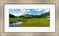 Framed Man camping along Slate River, Crested Butte, Gunnison County, Colorado, USA