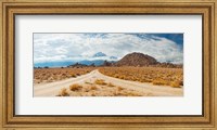 Framed Converging roads, Alabama Hills, Owens Valley, Lone Pine, California, USA