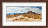 Framed Converging roads, Alabama Hills, Owens Valley, Lone Pine, California, USA