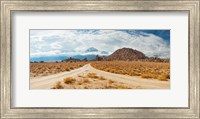 Framed Converging roads, Alabama Hills, Owens Valley, Lone Pine, California, USA
