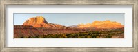 Framed Rock formations on a landscape, Zion National Park, Springdale, Utah, USA