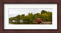 Framed Cottages at the lakeside, Lake Muskoka, Ontario, Canada
