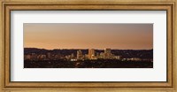 Framed Century City at night, Los Angeles, California