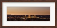 Framed Century City at night, Los Angeles, California