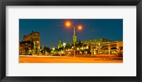 Framed Night scene Culver City, Los Angeles County, California, USA