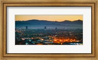 Framed Buildings in a city, Miracle Mile, Hollywood, Griffith Park Observatory, Los Angeles, California, USA