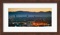 Framed Buildings in a city, Miracle Mile, Hollywood, Griffith Park Observatory, Los Angeles, California, USA