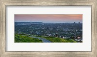 Framed Aerial view of a city viewed from Baldwin Hills Scenic Overlook, Culver City, Los Angeles County, California, USA