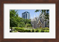 Framed Assembly hall in a city, Salt Lake Assembly Hall, Temple Square, Salt Lake City, Utah, USA