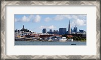 Framed Buildings at the waterfront, Transamerica Pyramid, Coit Tower, Fisherman's Wharf, San Francisco, California, USA