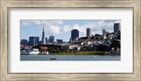 Framed Buildings at the waterfront, Transamerica Pyramid, Pacific Heights, San Francisco, California, USA 2011