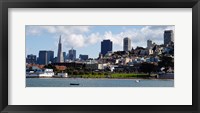 Framed Buildings at the waterfront, Transamerica Pyramid, Pacific Heights, San Francisco, California, USA 2011