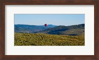 Framed Hot air balloon flying in a valley, Park City, Utah, USA