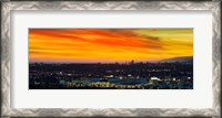 Framed Cityscape at dusk, Sony Studios, Culver City, Santa Monica, Los Angeles County, California, USA