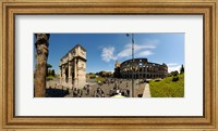 Framed Historic Coliseum and Arch of Constantine, Rome, Lazio, Italy