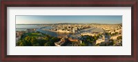 Framed High angle view of a city with port, Marseille, Bouches-du-Rhone, Provence-Alpes-Cote D'Azur, France