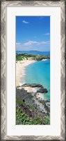 Framed High angle view of a beach, Makapuu, Oahu, Hawaii, USA