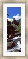 Framed Stream flowing through a valley, Iao Needle, Iao Valley, Wailuku, Maui, Hawaii, USA