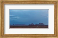 Framed Buttes Rock Formations Under a Stormy Sky