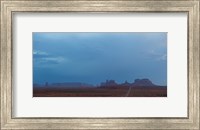 Framed Buttes Rock Formations Under a Stormy Sky