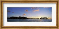 Framed Motus at Sunset, Bora Bora, Society Islands, French Polynesia