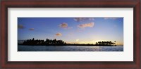 Framed Motus at Sunset, Bora Bora, Society Islands, French Polynesia