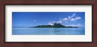 Framed Bora Bora from Motu Iti, Society Islands, French Polynesia