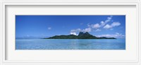 Framed Bora Bora from Motu Iti, Society Islands, French Polynesia