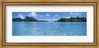 Framed Motu and lagoon, Bora Bora, Society Islands, French Polynesia