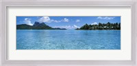 Framed Motu and lagoon, Bora Bora, Society Islands, French Polynesia