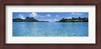 Framed Motu and lagoon, Bora Bora, Society Islands, French Polynesia